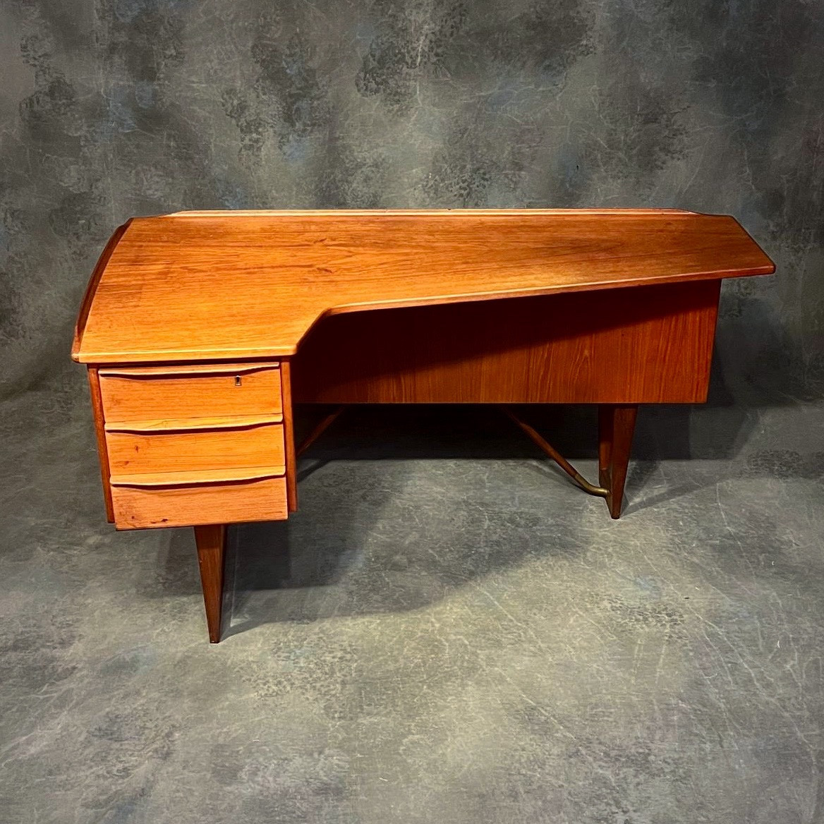 Bureau Scandinave  Années 60 teck Pieter Lovig Nielsen-photo-2