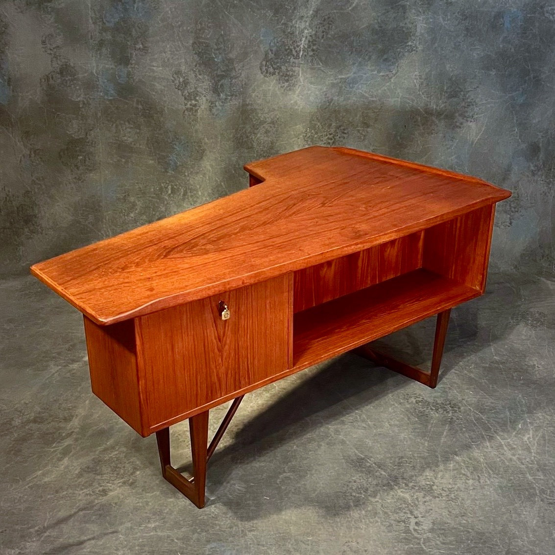Bureau Scandinave  Années 60 teck Pieter Lovig Nielsen-photo-3