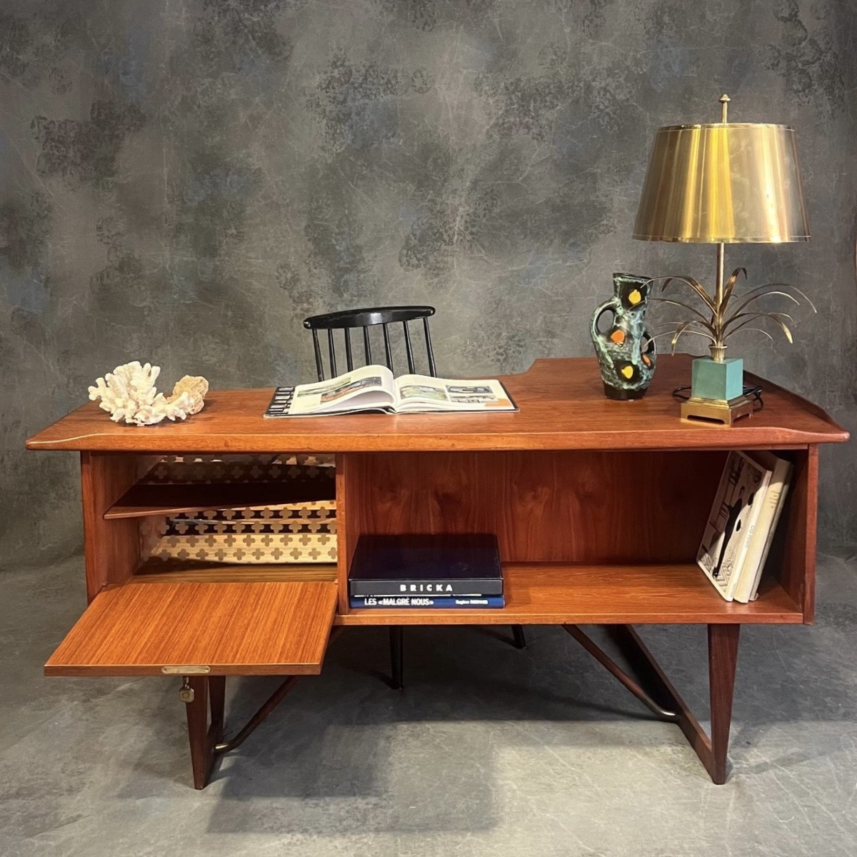 Bureau Scandinave  Années 60 teck Pieter Lovig Nielsen-photo-4