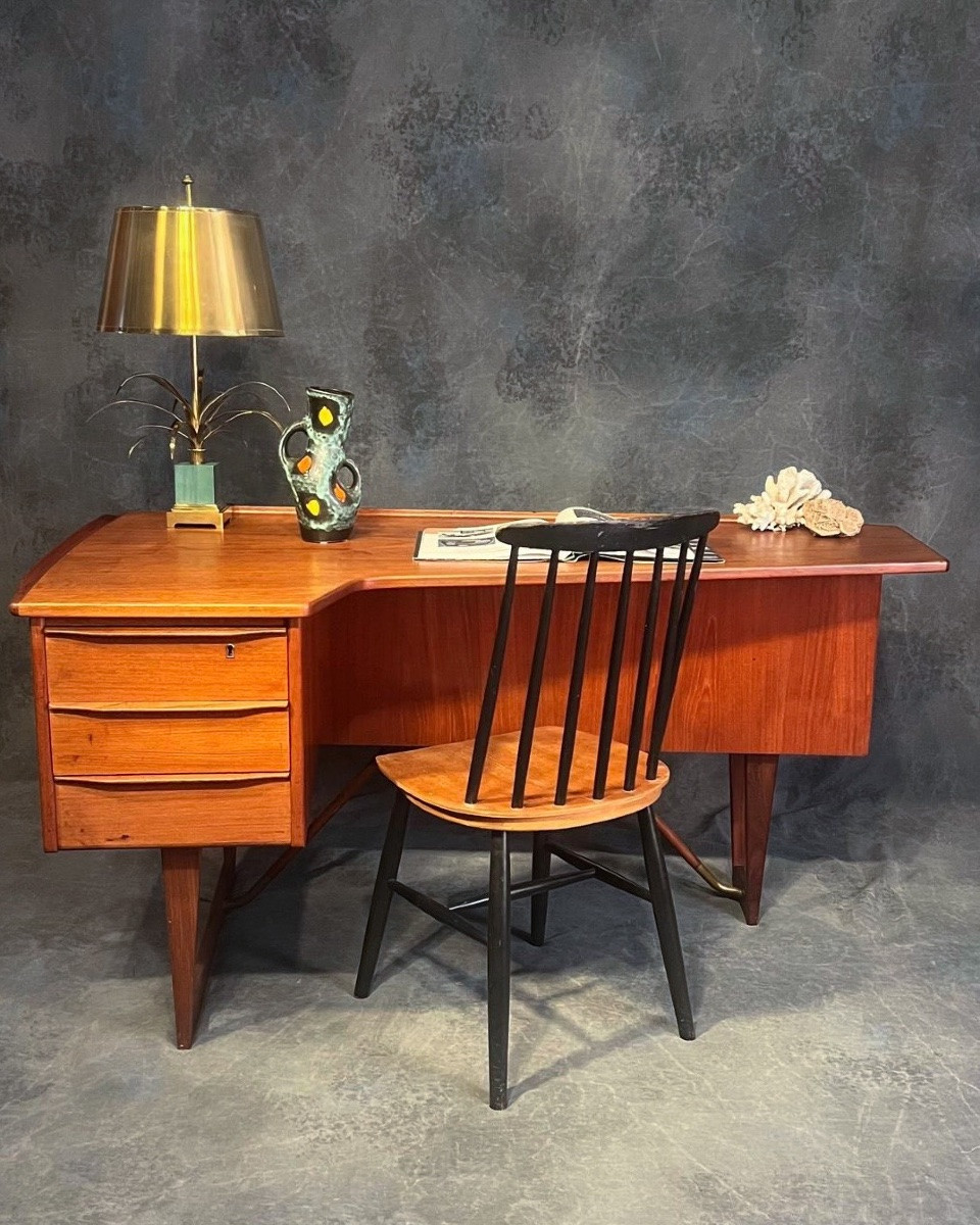 Bureau Scandinave  Années 60 teck Pieter Lovig Nielsen-photo-8