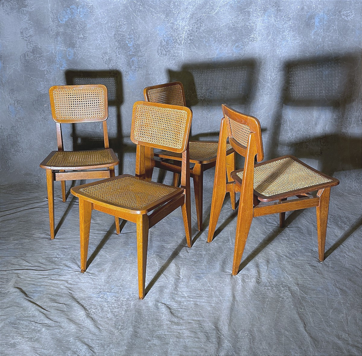 Marcel Gascoin "marguerite" Table And Chairs Set.-photo-1