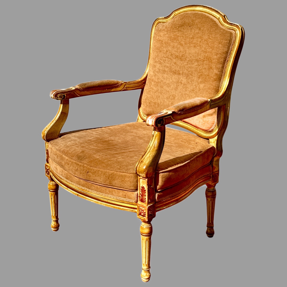 Pair Of Louis XVI Style Transitional Armchairs-photo-2