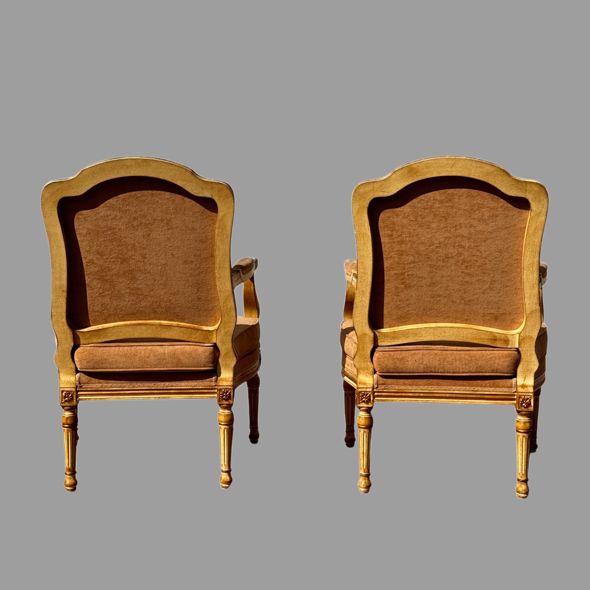 Pair Of Louis XVI Style Transitional Armchairs-photo-3