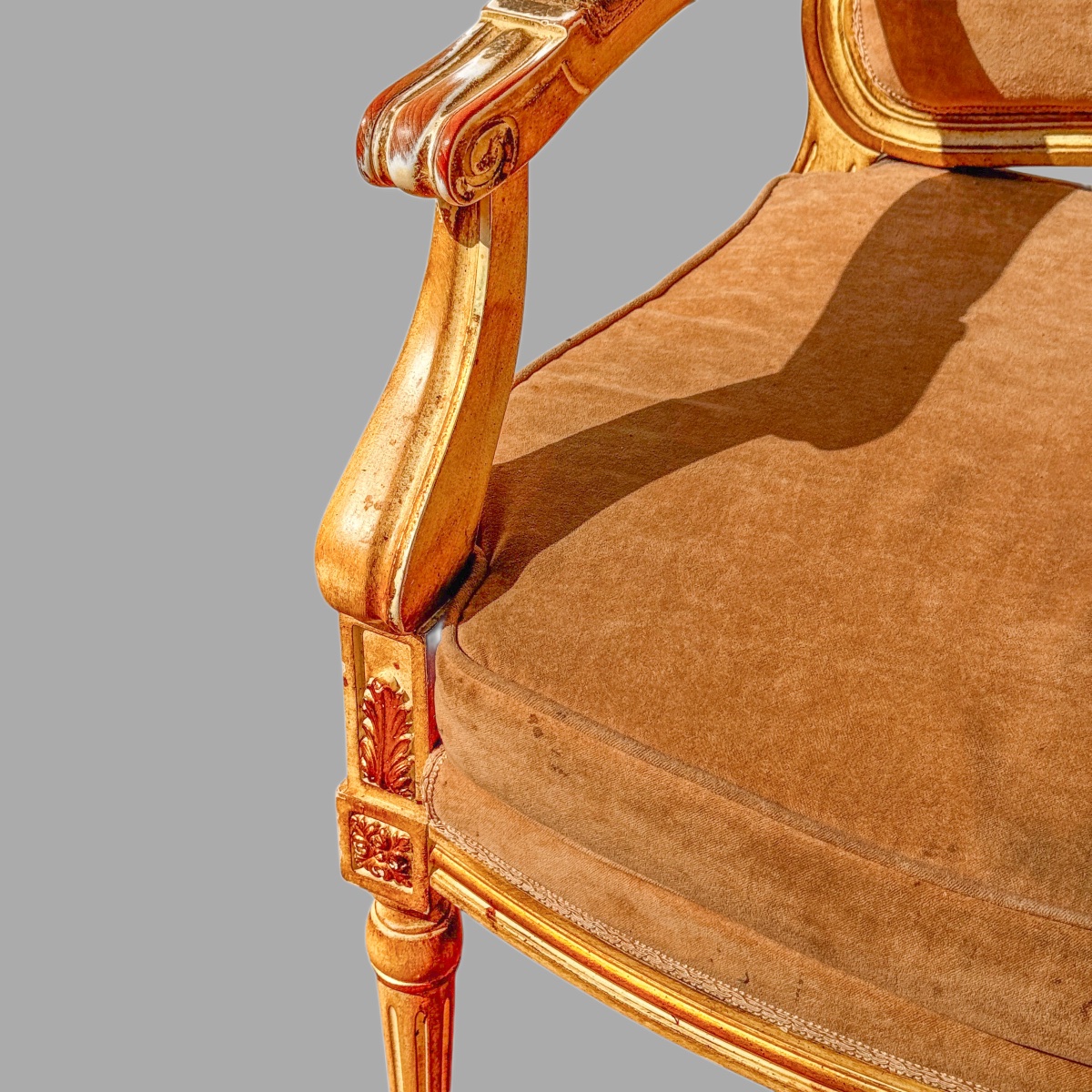 Pair Of Louis XVI Style Transitional Armchairs-photo-1