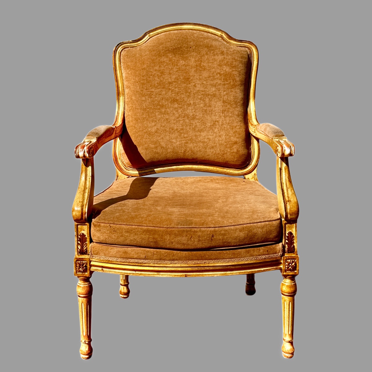 Pair Of Louis XVI Style Transitional Armchairs-photo-3