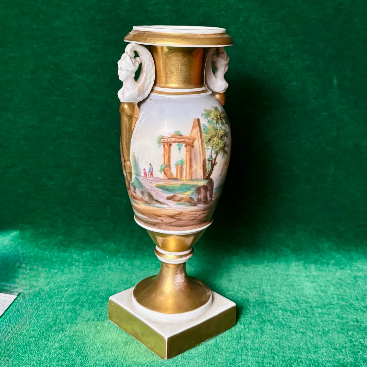 Vase With Italian Landscapes Porcelain From Paris - 19th C-photo-5