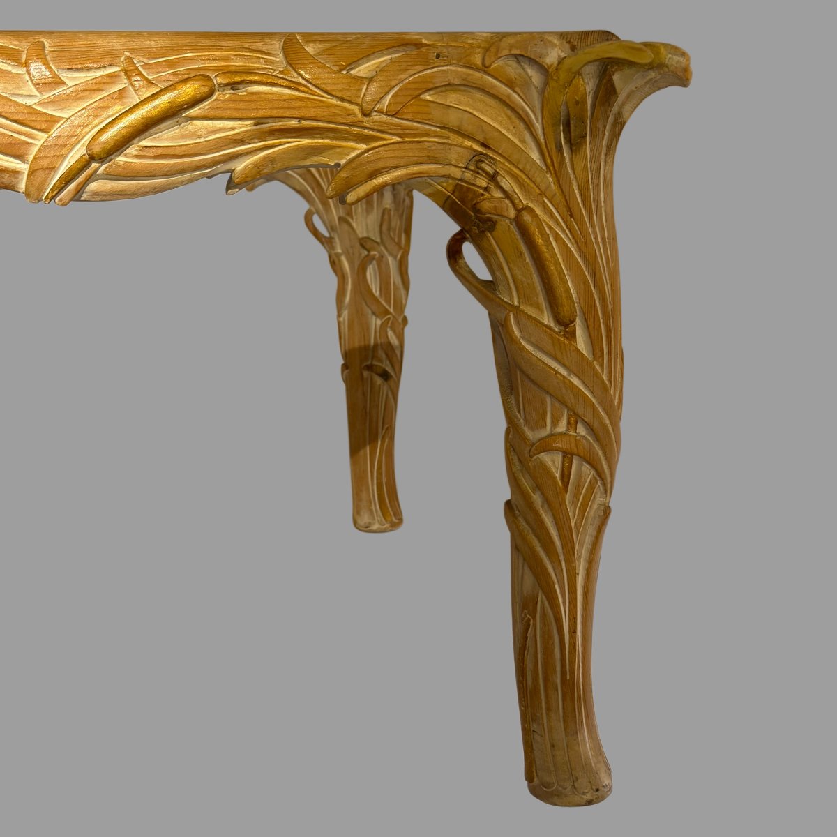 Vintage Carved Wood Coffee Table By Chelini, Italy-photo-4