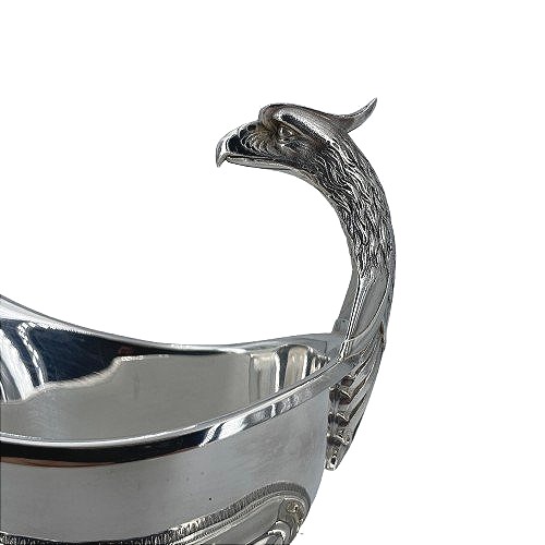 Saucière Maison Christofle modèle Malmaison en métal argenté-photo-3