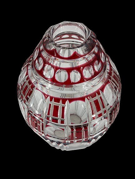 Art Deco-era Crystal Vase From Maison St Louis-photo-4