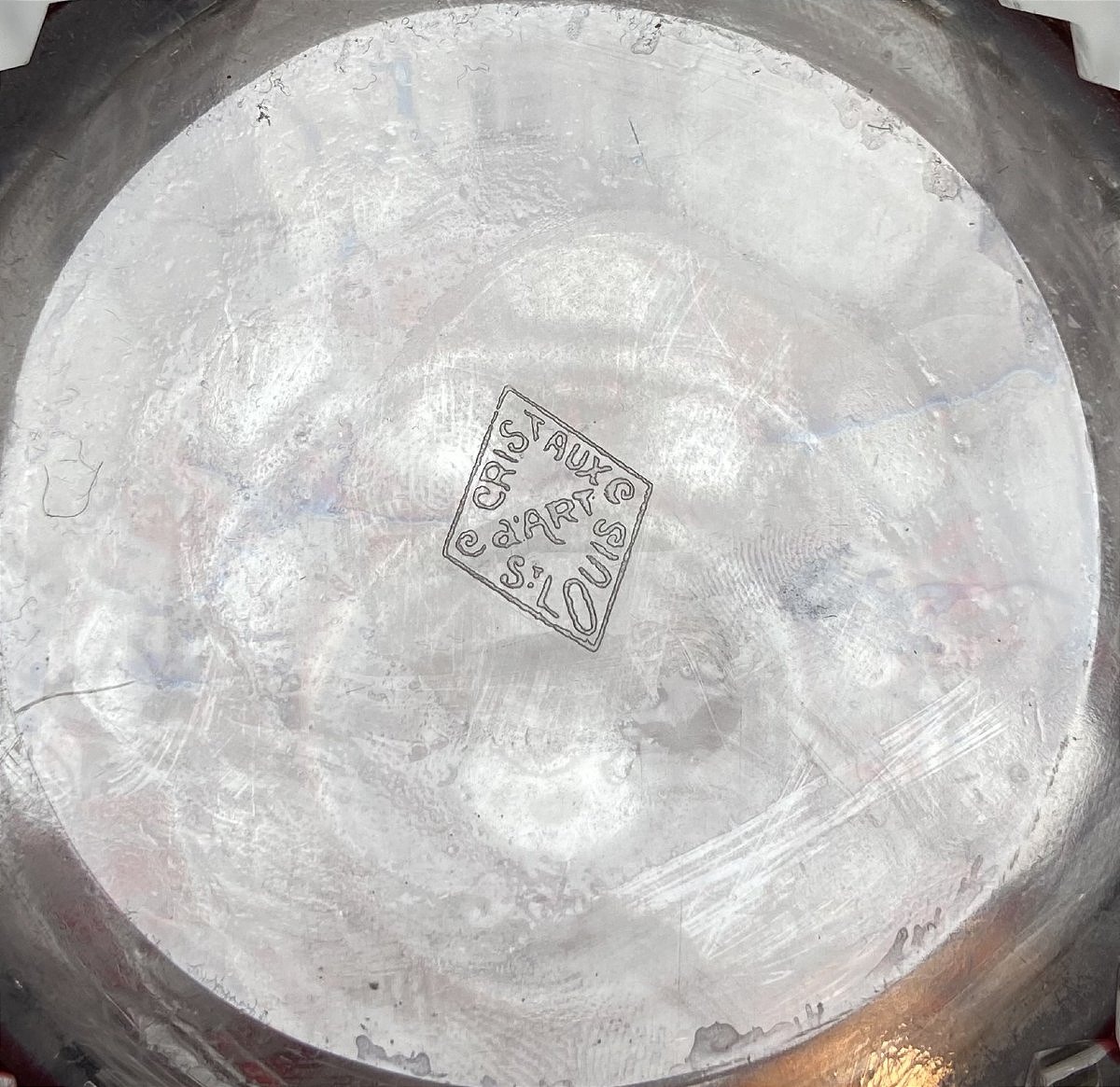 Art Deco-era Crystal Vase From Maison St Louis-photo-2