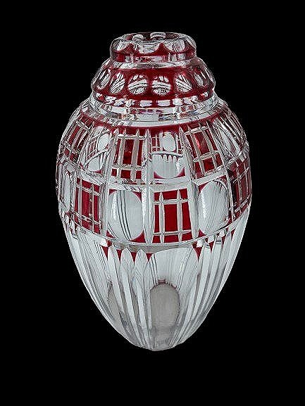 Art Deco-era Crystal Vase From Maison St Louis