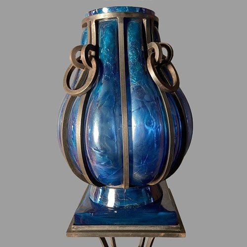 "macao" Crystal And Wrought-iron Saddle By André Dubreuil, Crafted By Daum -photo-2