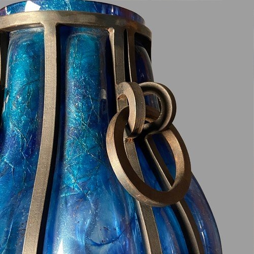 "macao" Crystal And Wrought-iron Saddle By André Dubreuil, Crafted By Daum -photo-3