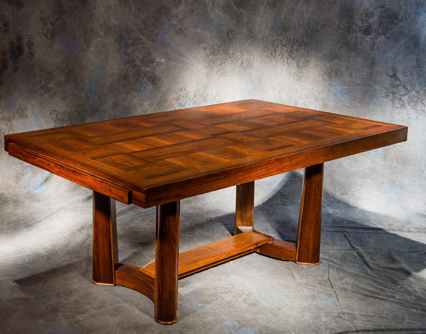 Inlaid Rosewood Art Deco Signed Christian Krass Table-photo-3