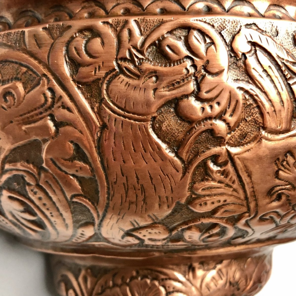 Copper Decor Of Wolves And Dragons-photo-4