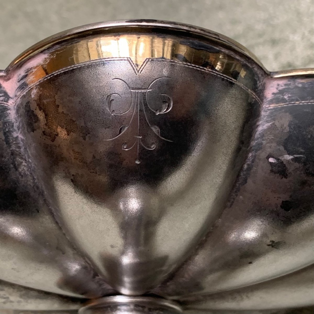 Coupe polylobée Argent époque Napoléon III-photo-1