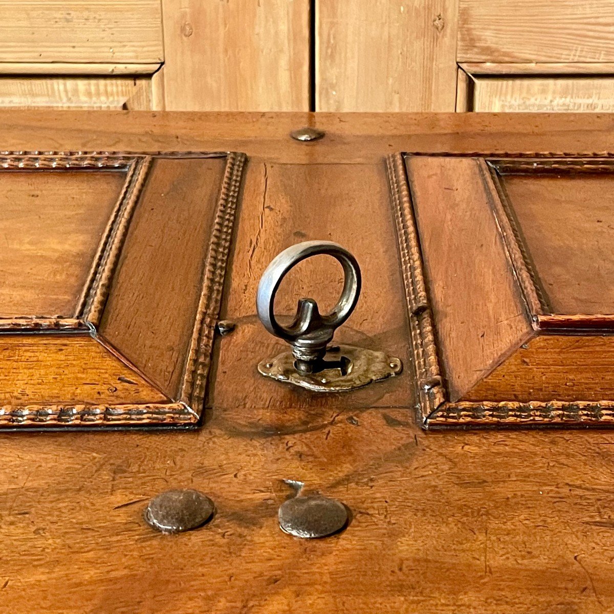 Alsatian Chest In Late 17th Century Walnut-photo-3