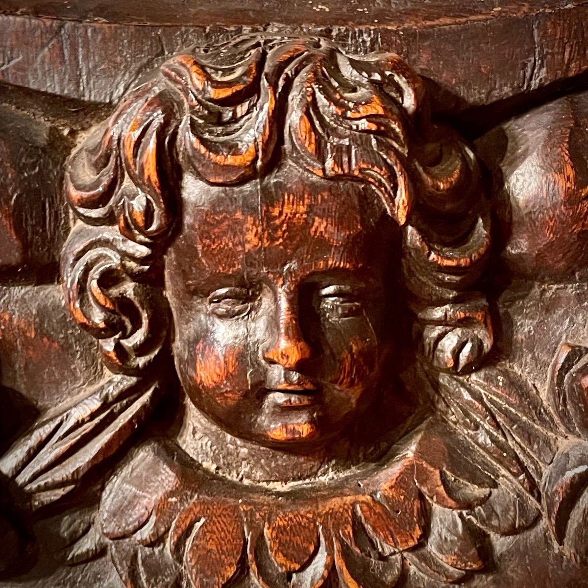 Reliquaire 4 Têtes d’Anges dédié Ste Colette , St Janvier, St Romuald St Gervais -photo-3