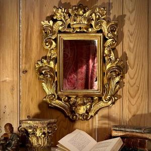 Miroir Baroque XVIII ème Bois Doré 