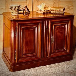 18th Louis XIV Sideboard. 2 Fruitwood Doors