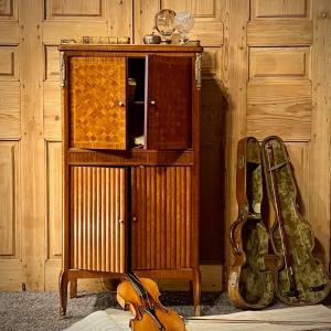 Marquetry Music Score Cabinet