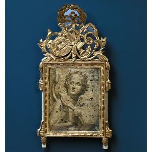 Louis XVI Mirror Golden Wood