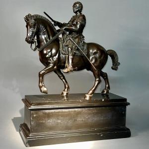  Statue équestre Du Gattamelata Bronze XIX ème D’après Donatello.