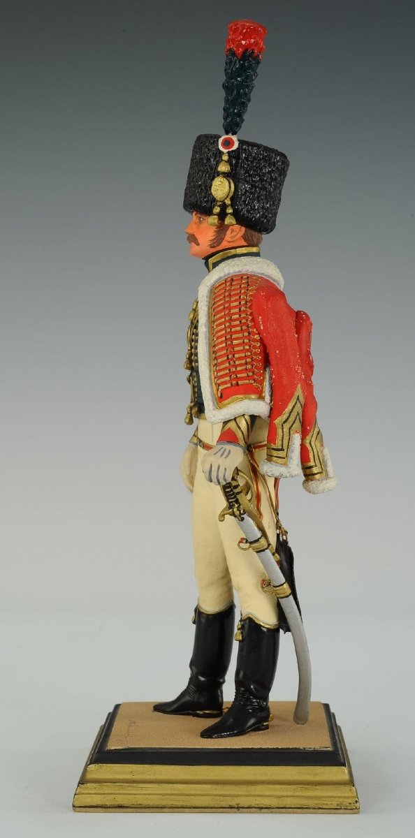 Georges Fouillé: Horse Hunter Officer Of The Imperial Guard, First Empire.-photo-2
