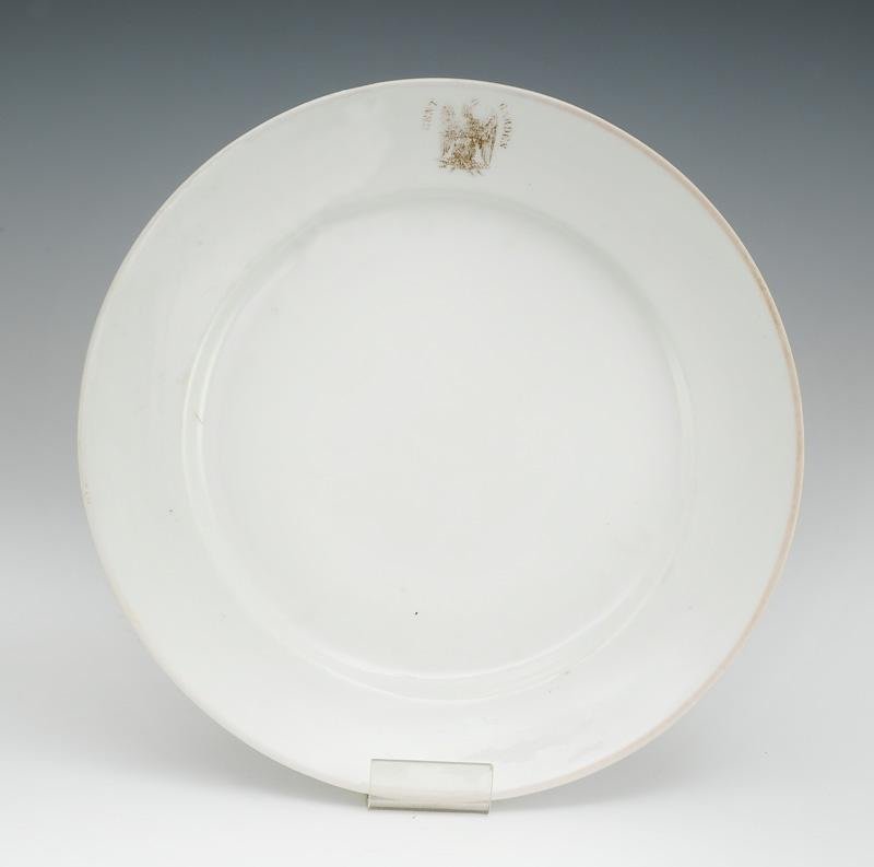 Assiette Pour Le Mess Des Officiers De l'Escadron Des Cent-gardes, Second Empire. 28045