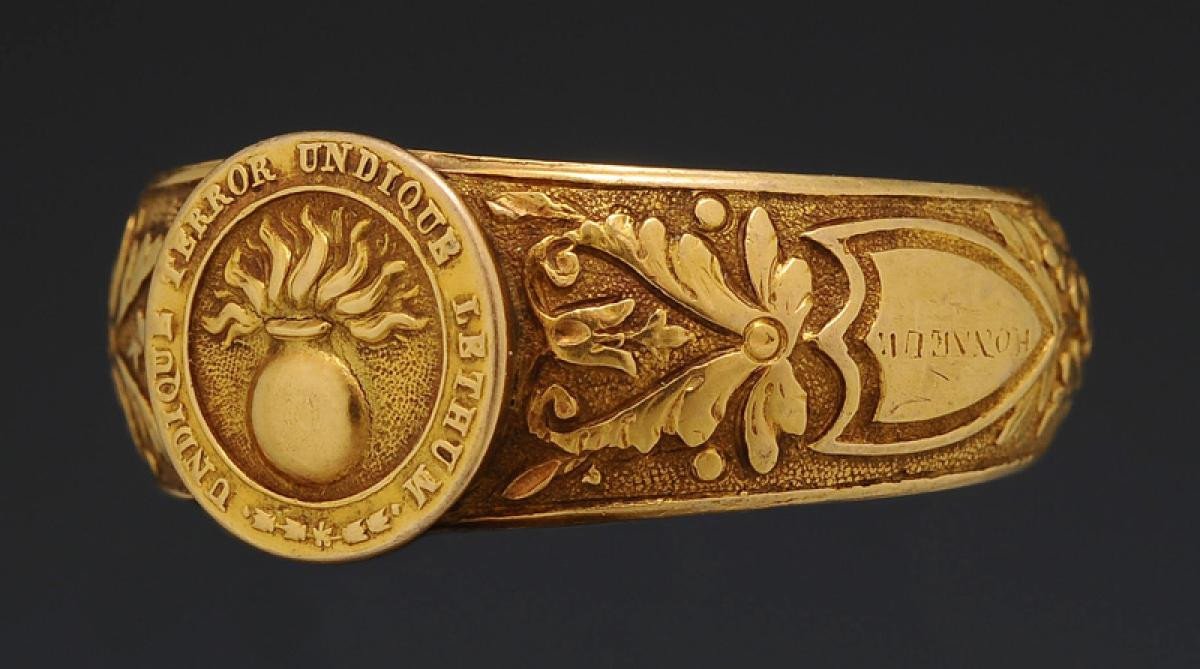 Loyalty Ring Of The “horse Grenadiers” Of The King’s Military Household, Restoration.