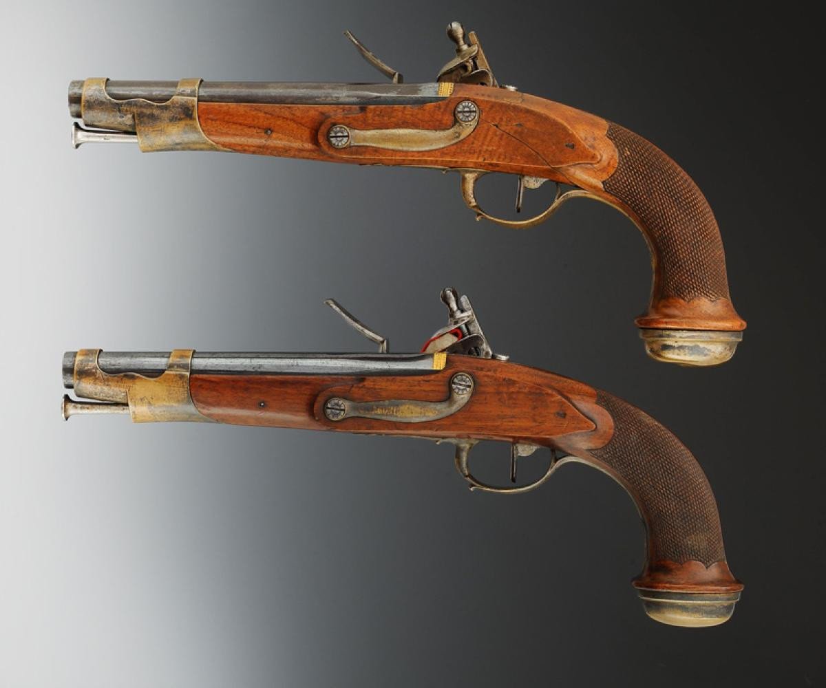 Pair Of Musketeer Pistols From The 2nd Company Of The King's Military Household 1814-photo-4