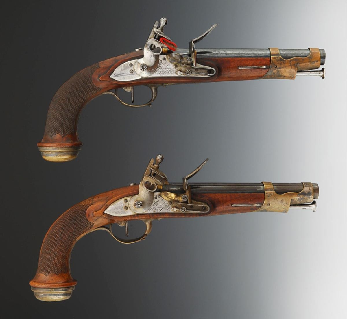 Pair Of Musketeer Pistols From The 2nd Company Of The King's Military Household 1814