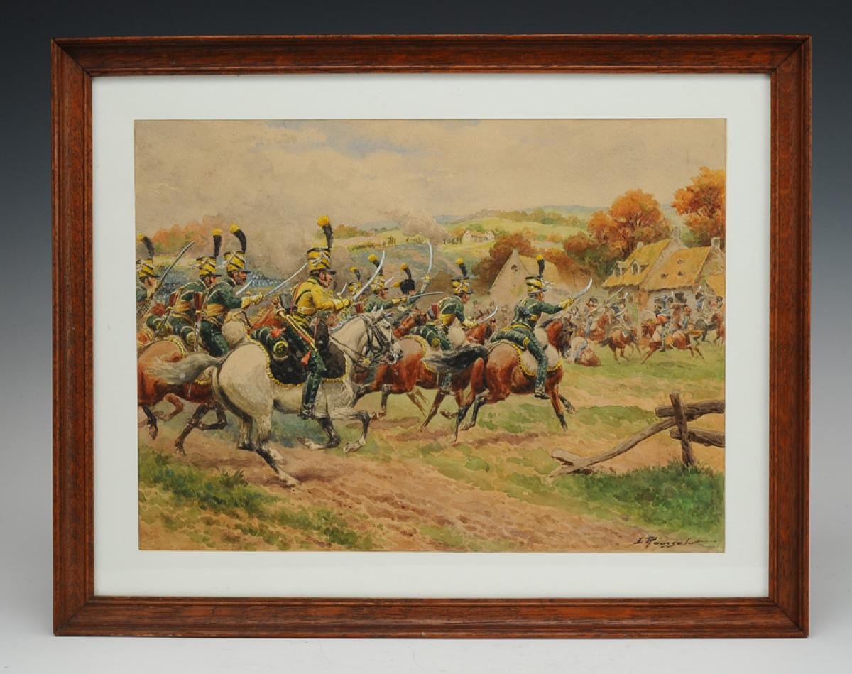 Lucien Rousselot - Charge Of The 5th Regiment Of Horse Chasseurs, 1806-1807, First Empire -photo-2