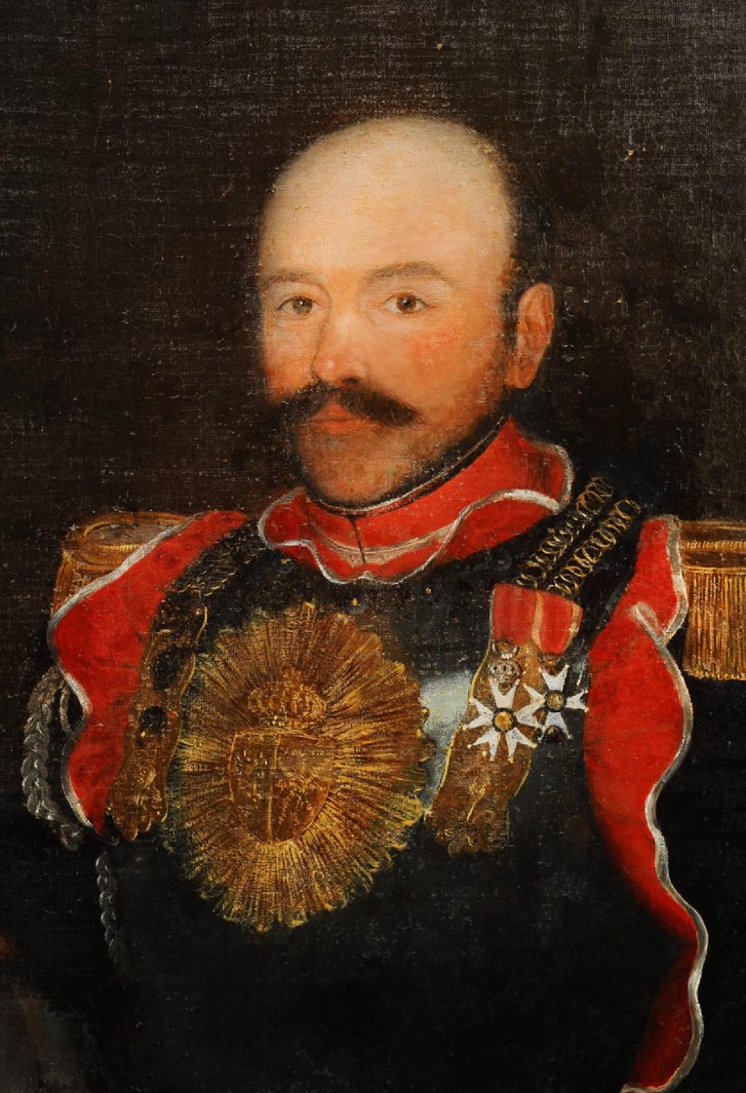 Gift René - Captain Of Cuirassiers, Restoration: Oil On Canvas. 32203-photo-2