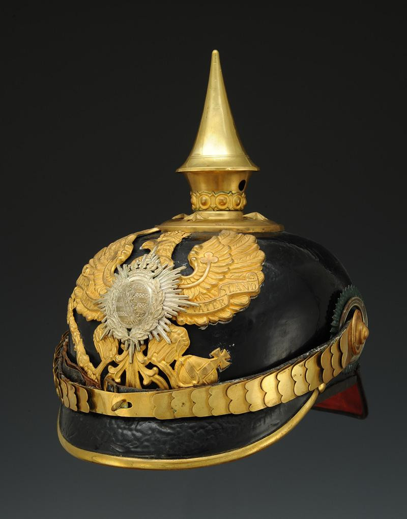 Officer Spiked Helmet Of The 95th Or 153rd Infantry Regiment Of Thuringia, Model 1871
