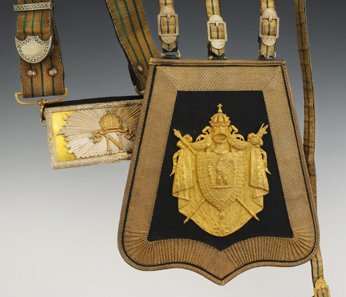 GIBERNE ET SABRETACHE DE GRANDE TENUE D'OFFICIER DES GUIDES GARDE IMPÉRIALE, Second Empire