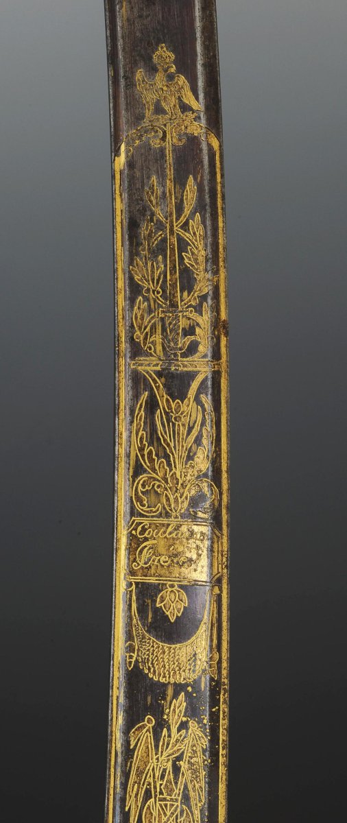 Light Cavalry Or Artillery Officer's Sabre, First Empire.-photo-3