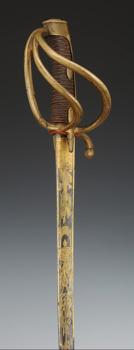 Light Cavalry Or Artillery Officer's Sabre, First Empire.-photo-4
