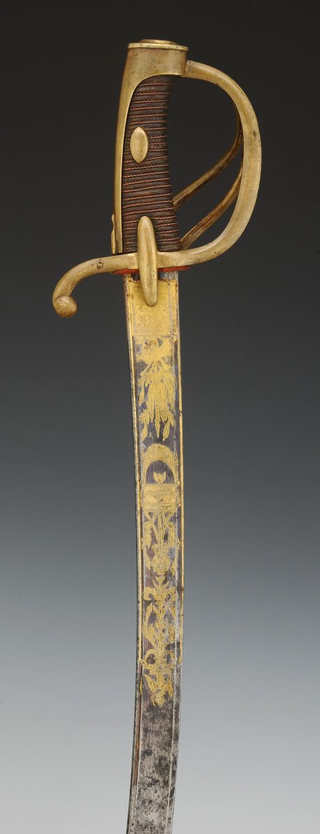 Light Cavalry Or Artillery Officer's Sabre, First Empire.-photo-5