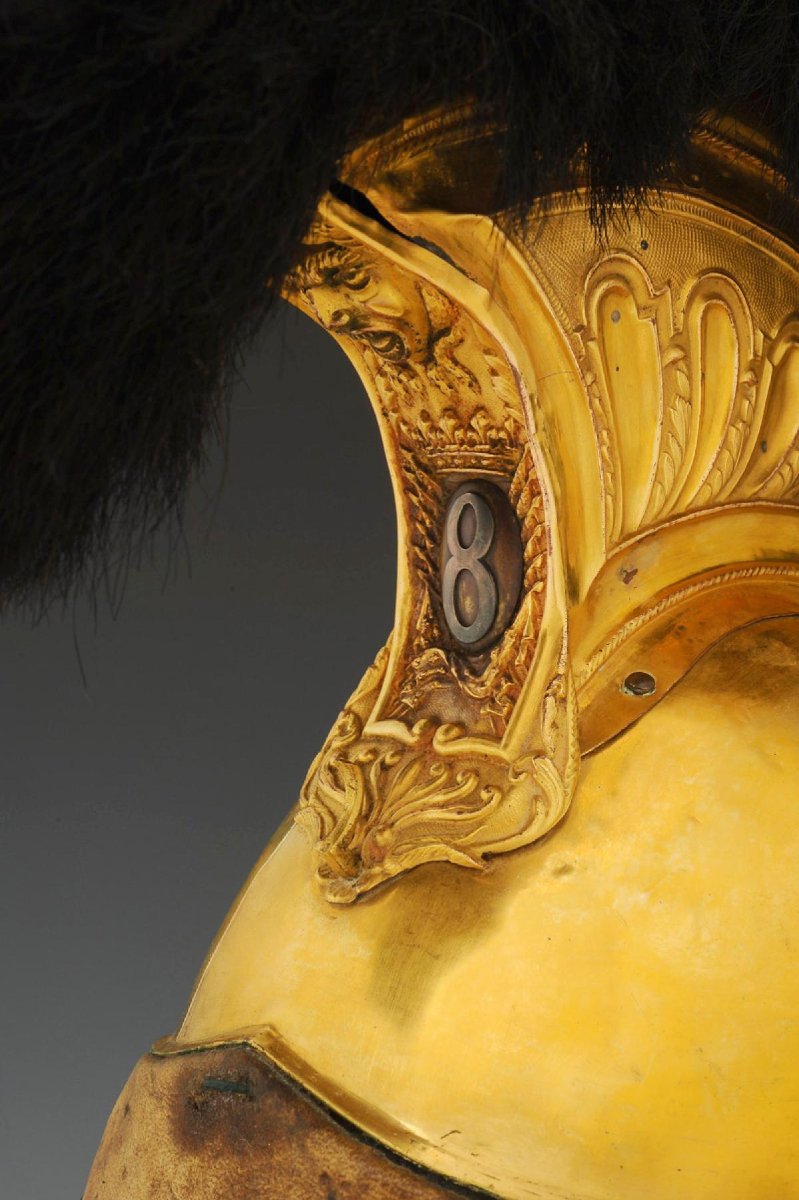 Officer's Helmet Of The 8th Regiment Of Dragoons (known As The Condé), Worn During The Hundred -photo-3
