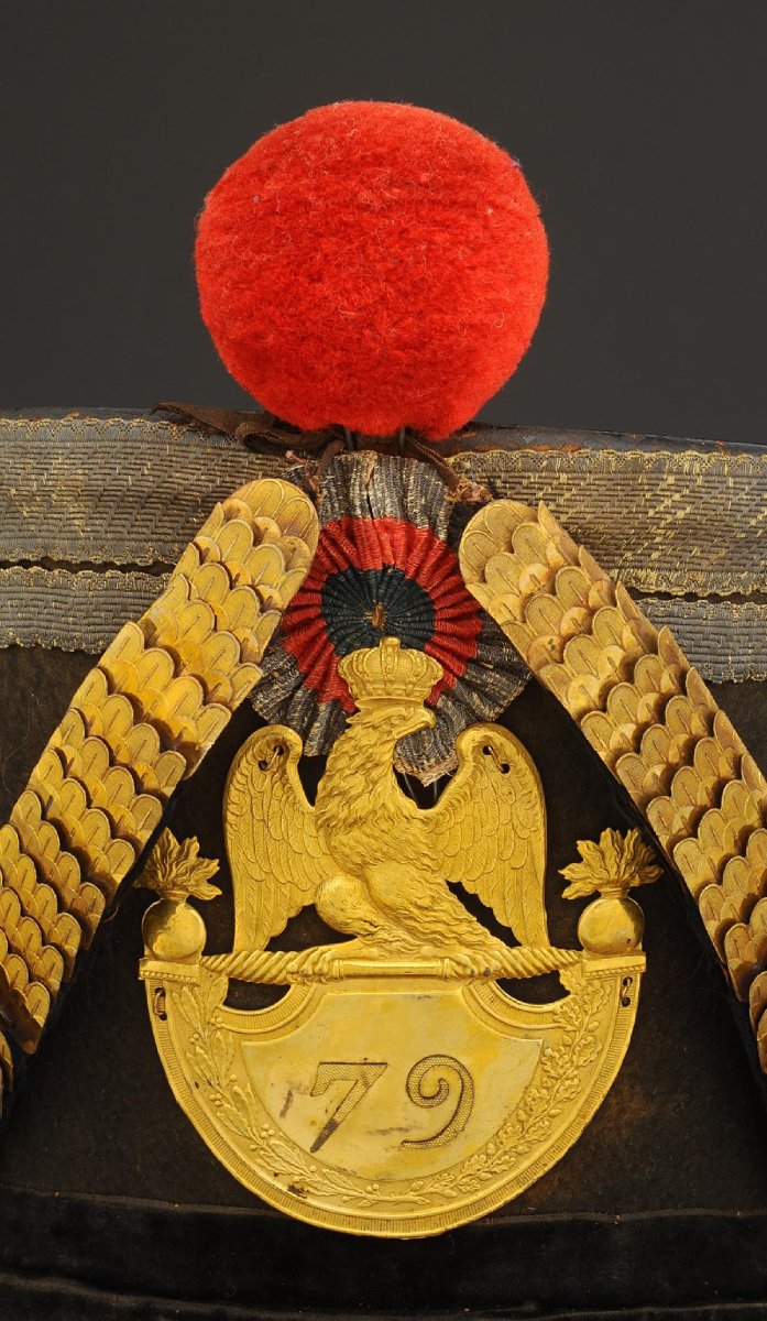 SHAKO DU COLONEL LOUIS GAY, GRENADIER DU 79ème RÉGIMENT D'INFANTERIE, Premier Empire 1809-1814-photo-1