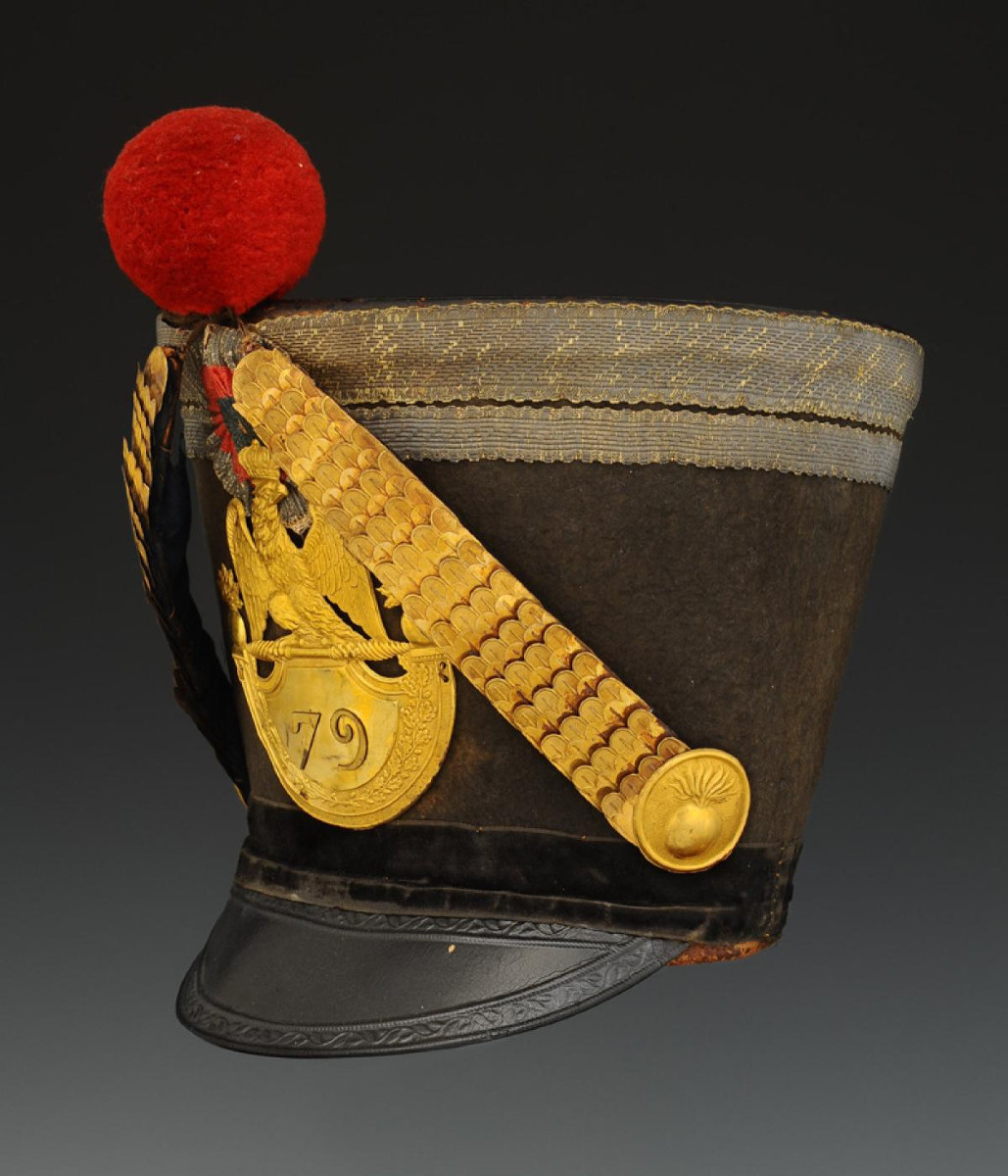 SHAKO DU COLONEL LOUIS GAY, GRENADIER DU 79ème RÉGIMENT D'INFANTERIE, Premier Empire 1809-1814