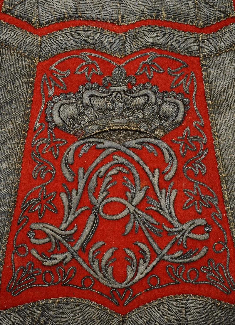 SABRETACHE D'OFFICIER DE HUSSARDS DU RÉGIMENT DE BERCHENY, MODÈLE 1767, ANCIENNE MONARCHIE-photo-3