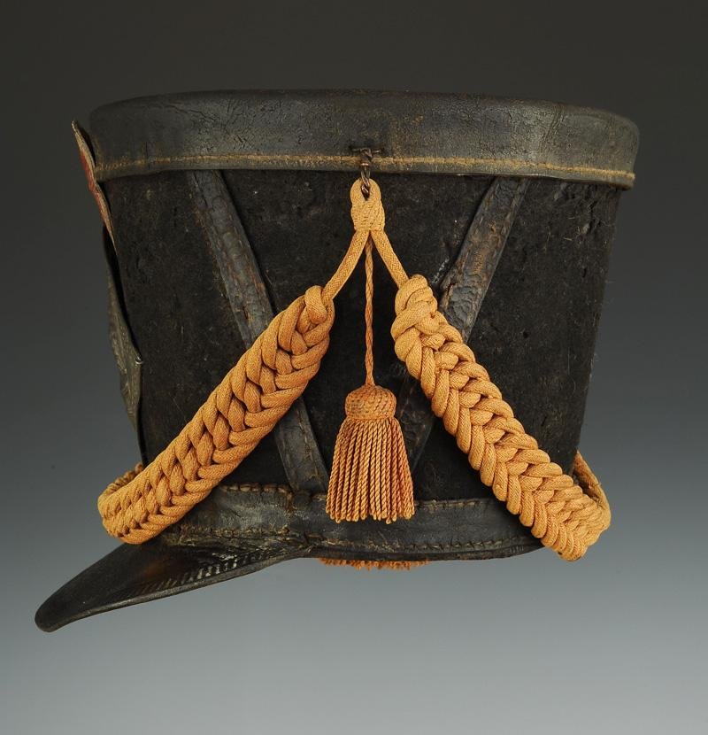 SHAKO DU 23ème RÉGIMENT D'INFANTERIE LÉGÈRE, modèle 1806, Premier Empire. -photo-2