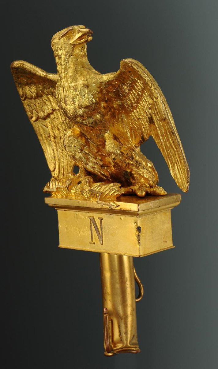 AIGLE DE DRAPEAU DE LA GARDE NATIONALE, modèle juillet 1852, Second Empire. -photo-4