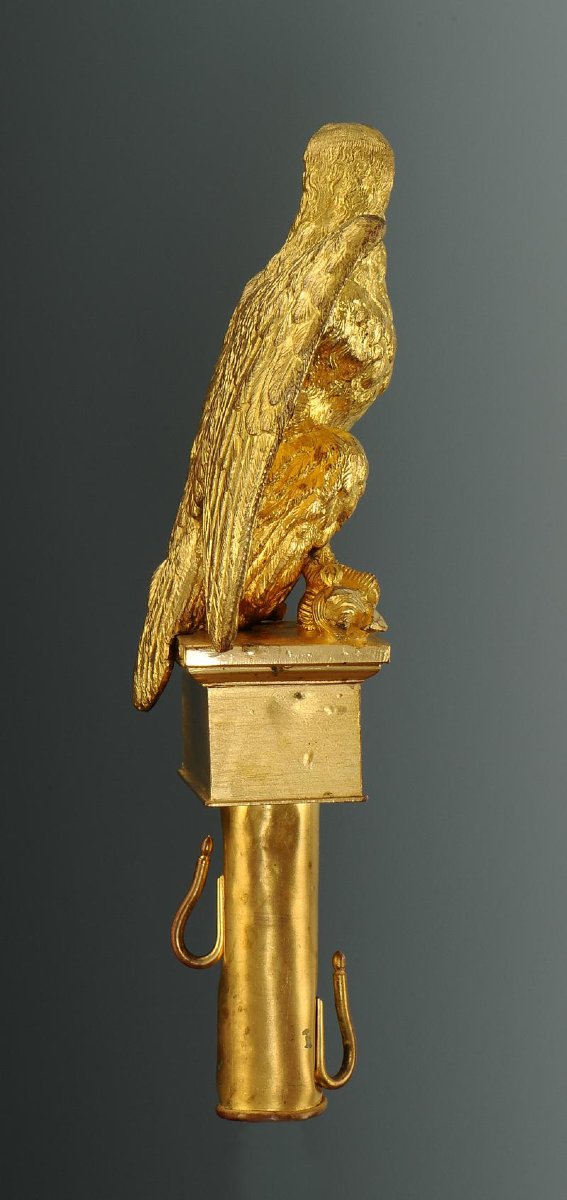 AIGLE DE DRAPEAU DE LA GARDE NATIONALE, modèle juillet 1852, Second Empire. -photo-1