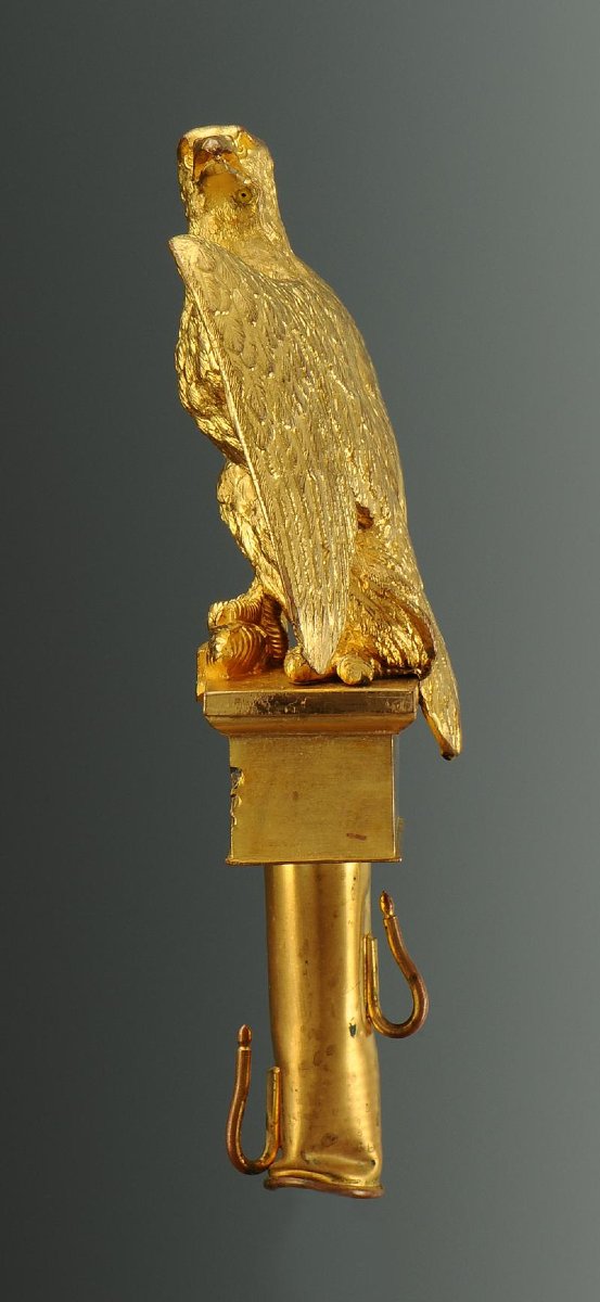 AIGLE DE DRAPEAU DE LA GARDE NATIONALE, modèle juillet 1852, Second Empire. -photo-7