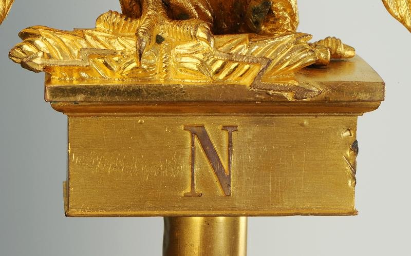 AIGLE DE DRAPEAU DE LA GARDE NATIONALE, modèle juillet 1852, Second Empire. -photo-8