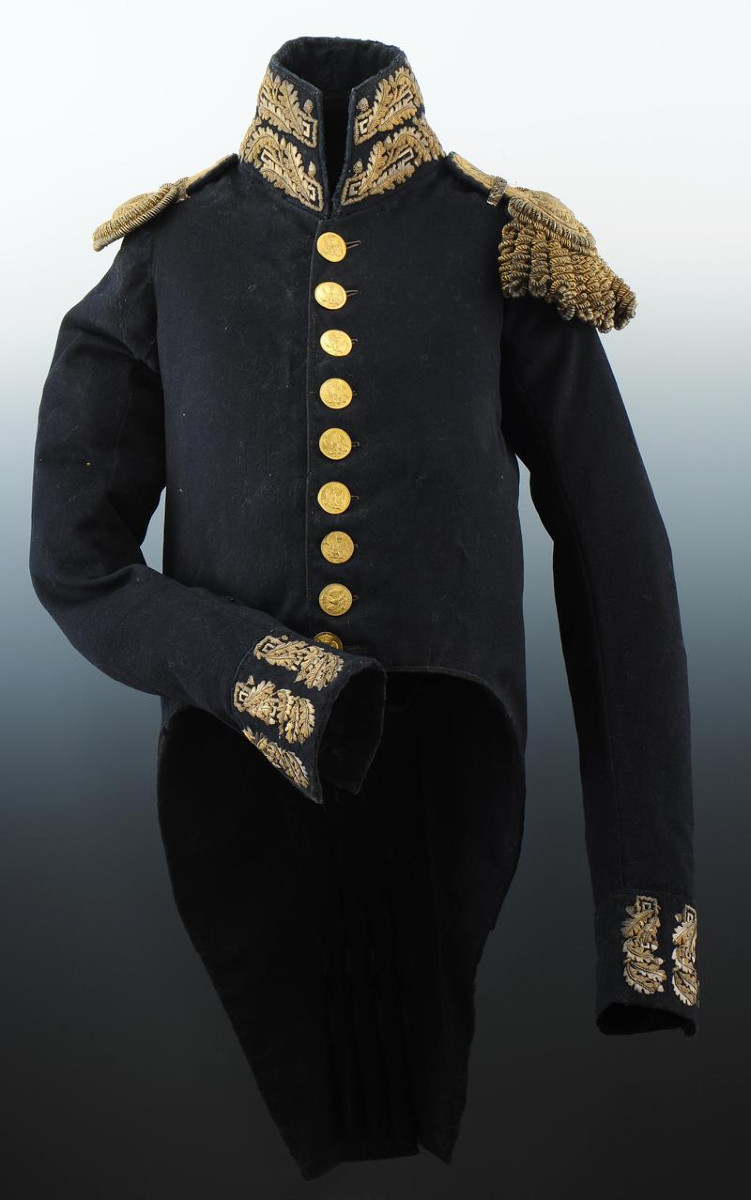 HABIT DE PETIT UNIFORME D'OFFICIER DE L'ÉTAT-MAJOR DES ARMÉES, ADJUDANT COMMANDANT DE LA GARDE 