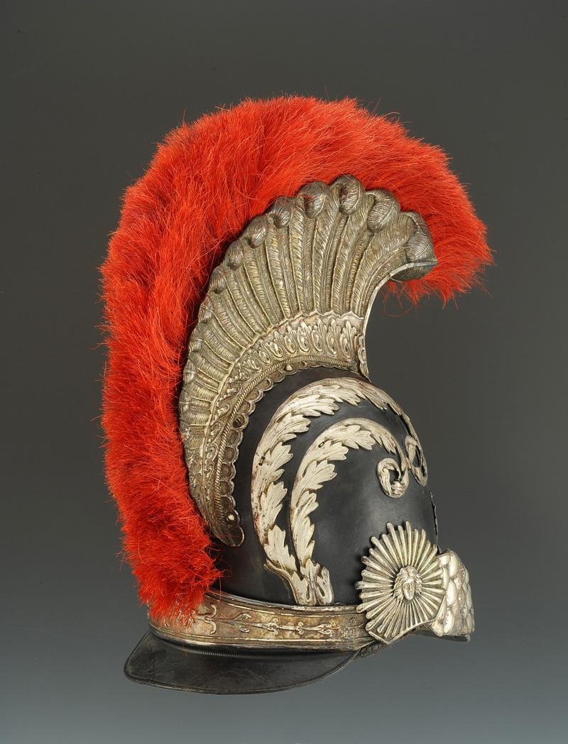 CASQUE DE TROMPETTE DES GARDES DU CORPS DU ROI, premier modèle 1814, Restauration. -photo-2